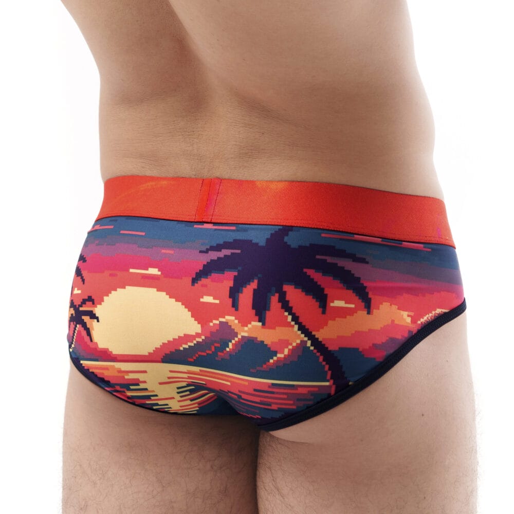 🌴🌅🎮 Calzón «Playa Pixel» - Imagen 2